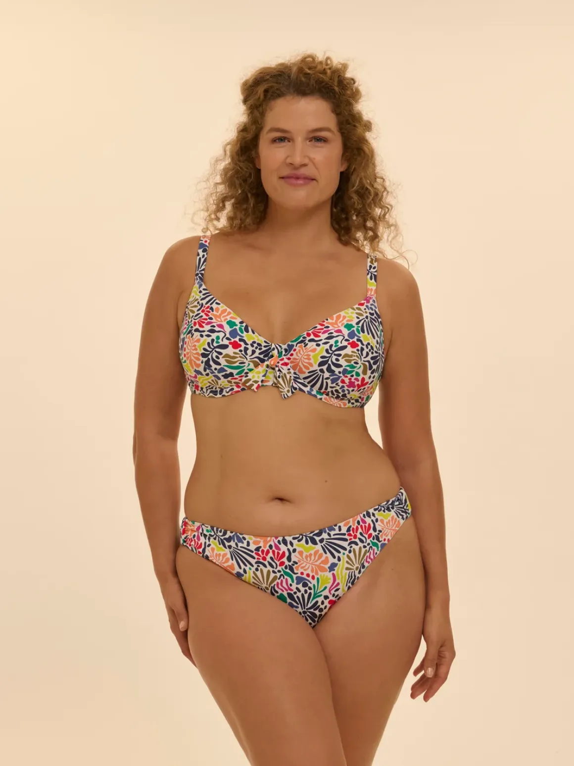 Culotte de bain - Imprimé tropico blanc