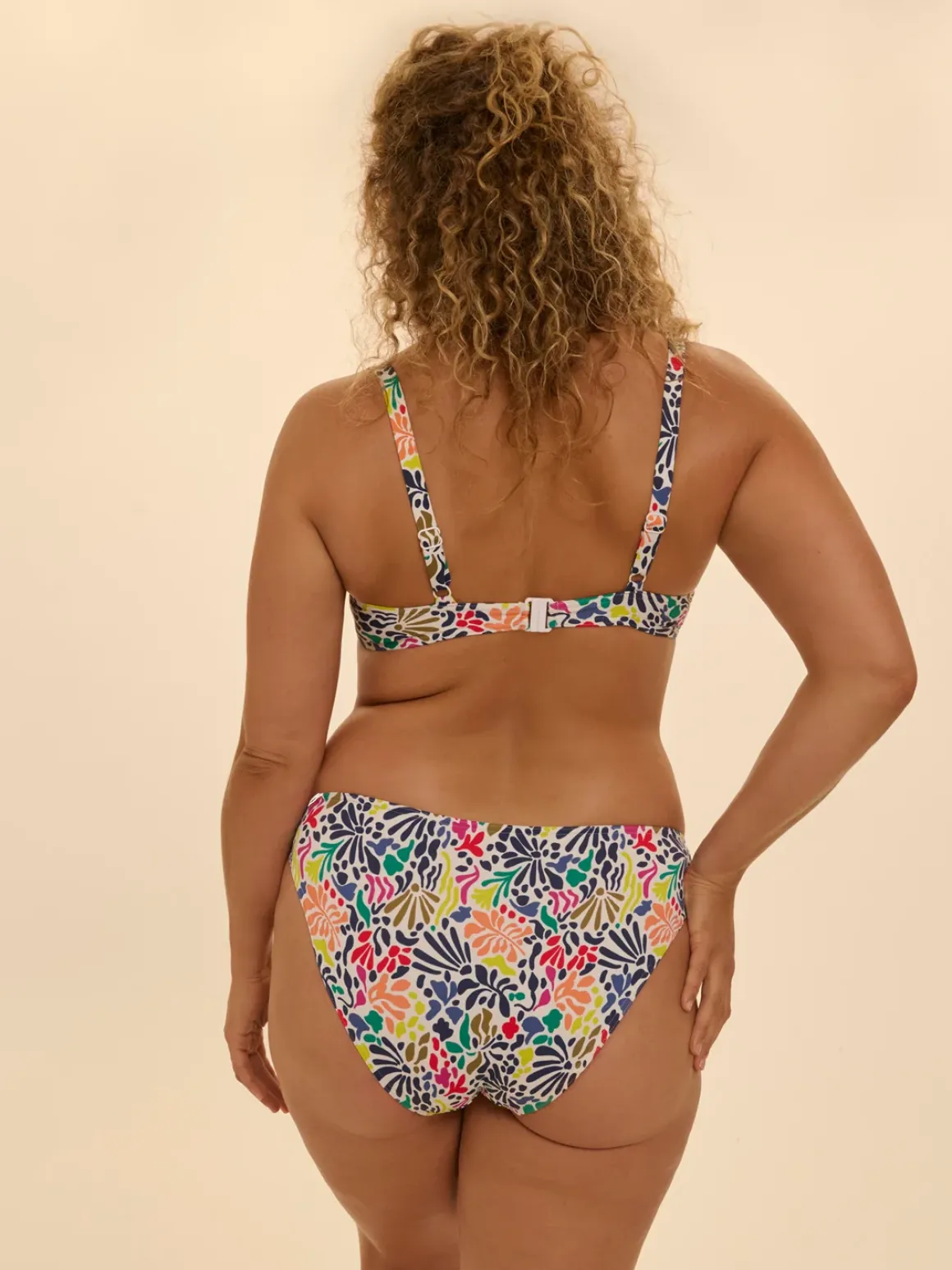 Culotte de bain - Imprimé tropico blanc