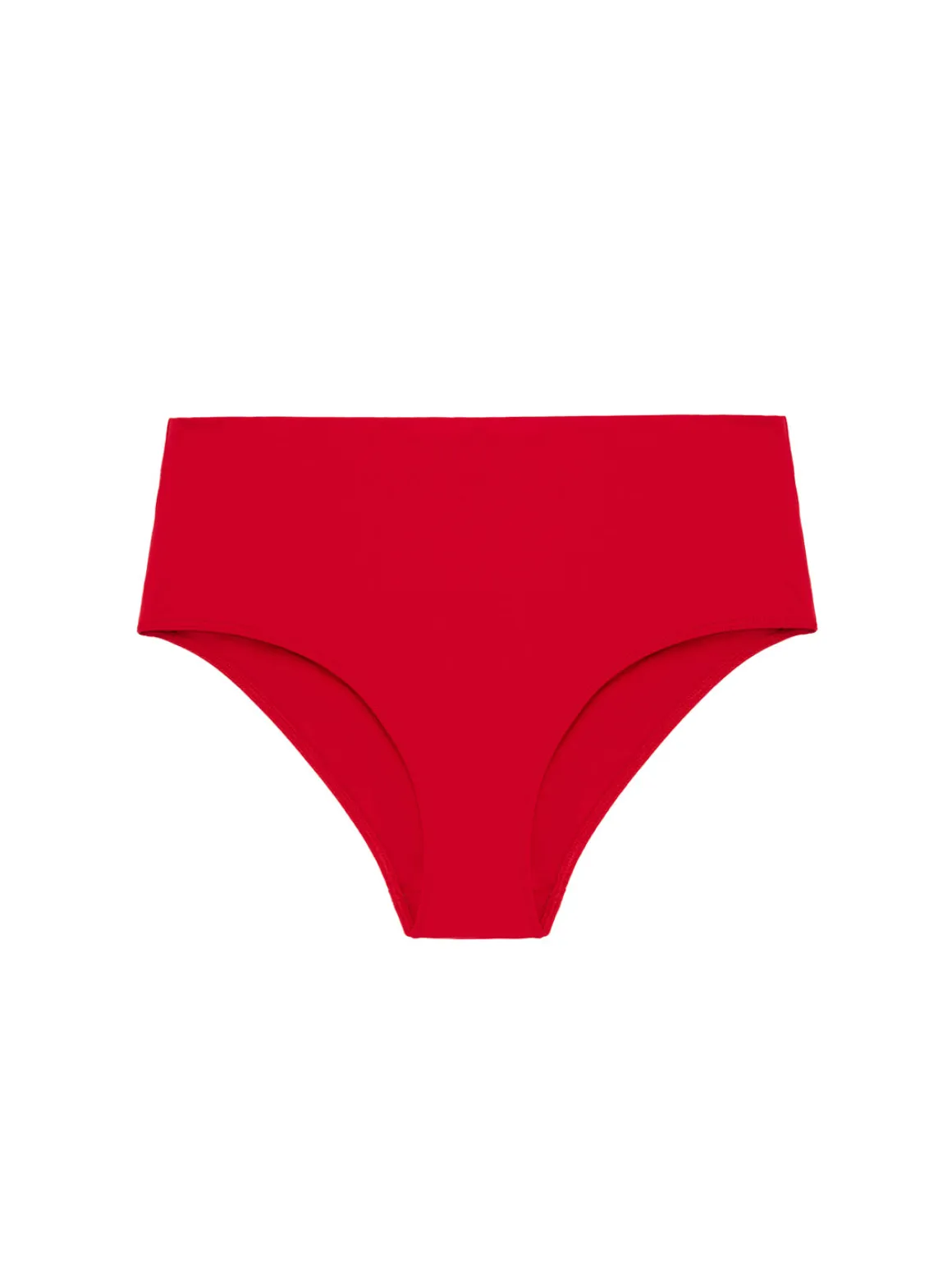 Culotte de bain taille haute - Ecarlate