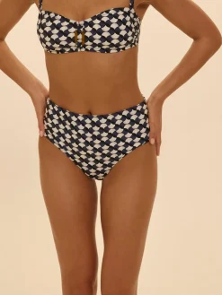 Culotte de bain taille haute - Imprimé sailling