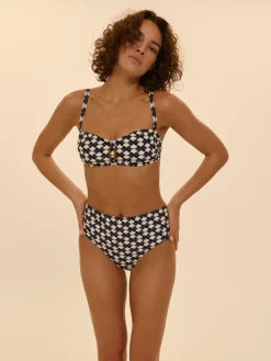 Culotte de bain taille haute - Imprimé sailling