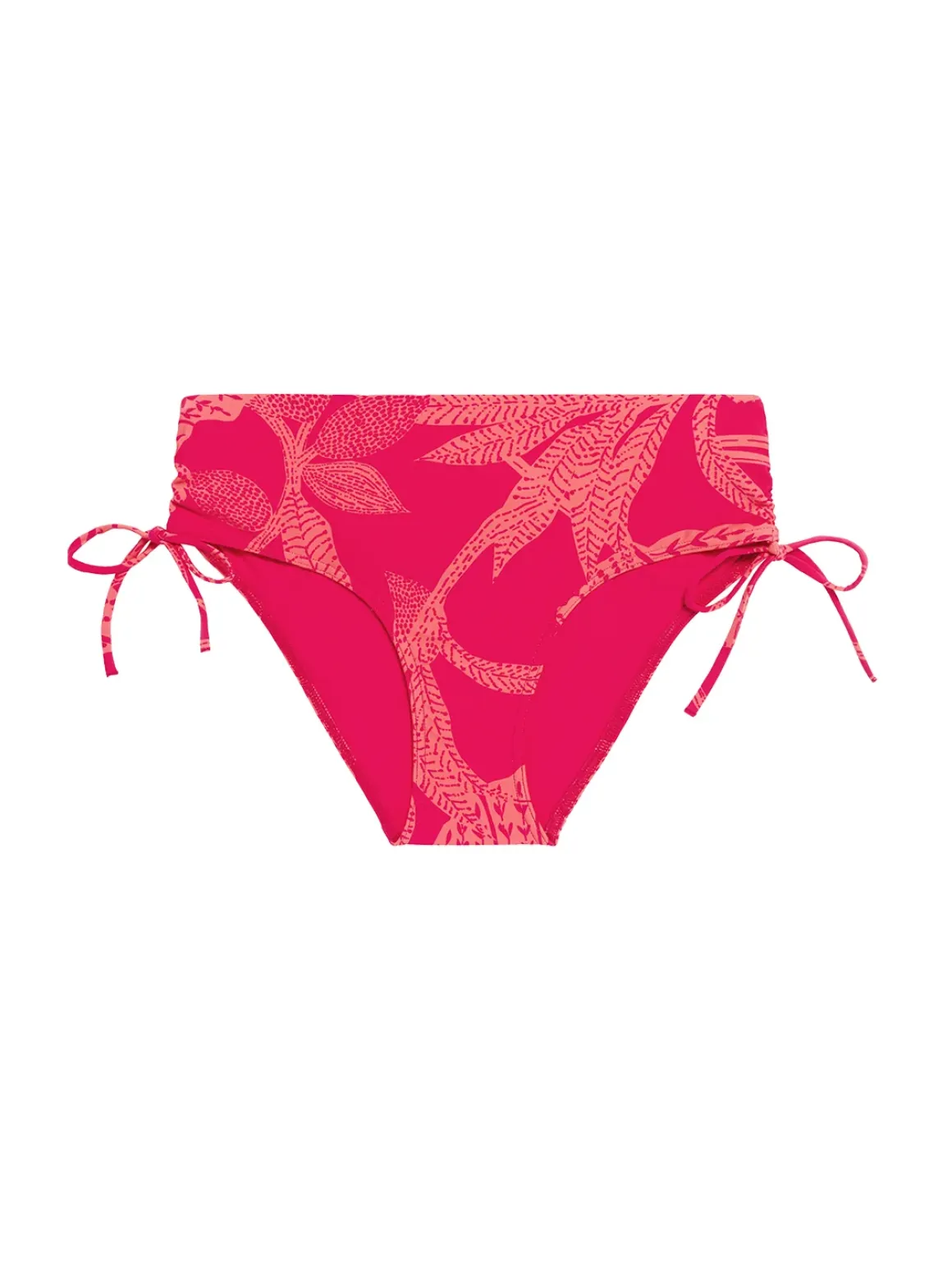 Culotte de bain taille haute - Imprimé Bright Rose