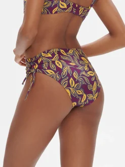 Culotte de bain taille haute - Imprimé Violet Agadir