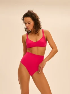 Culotte de bain taille haute - Lipstick