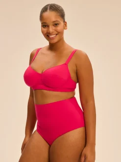 Culotte de bain taille haute - Lipstick