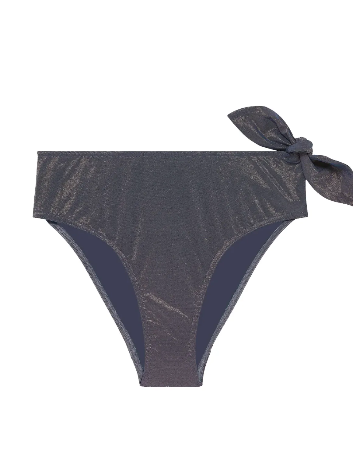 Culotte de bain taille haute - Lurex Midnight