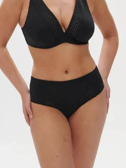 Culotte de bain taille haute - Noir
