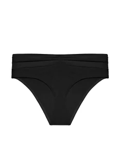 Culotte de bain taille haute - Noir