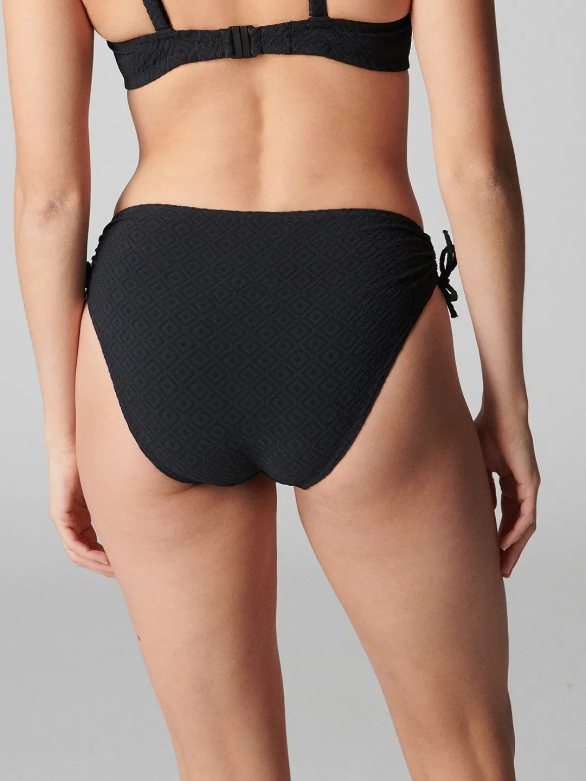 Culotte de bain taille haute - Noir