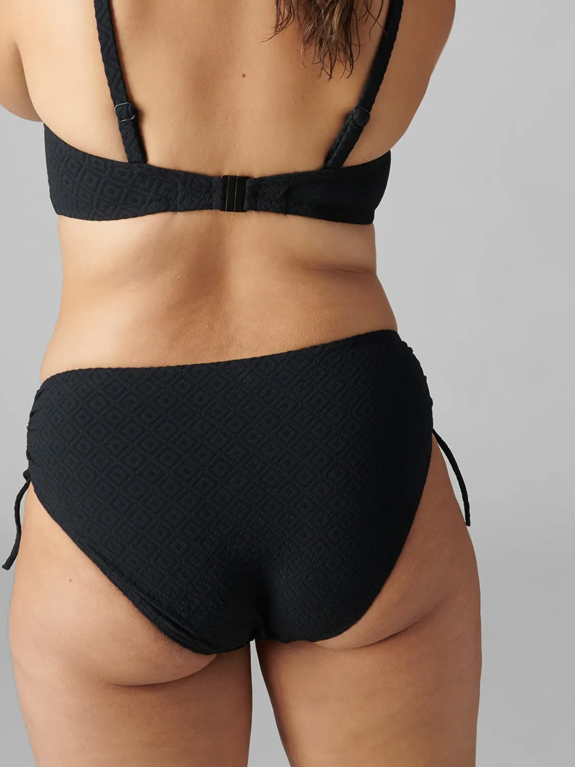Culotte de bain taille haute - Noir