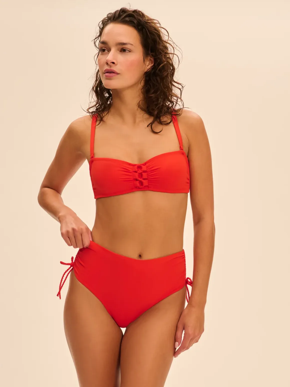 Culotte de bain taille haute - Orange Grenadier