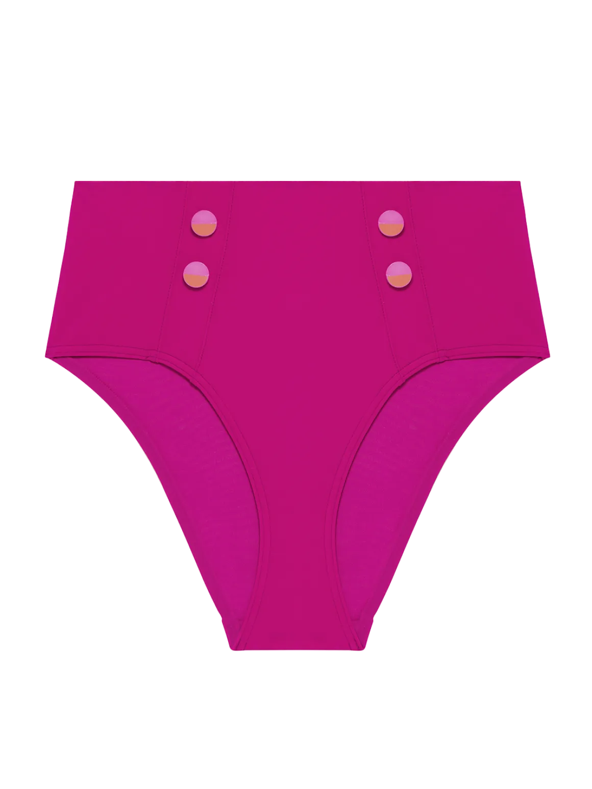 Culotte de bain taille haute - Rose Hibiscus