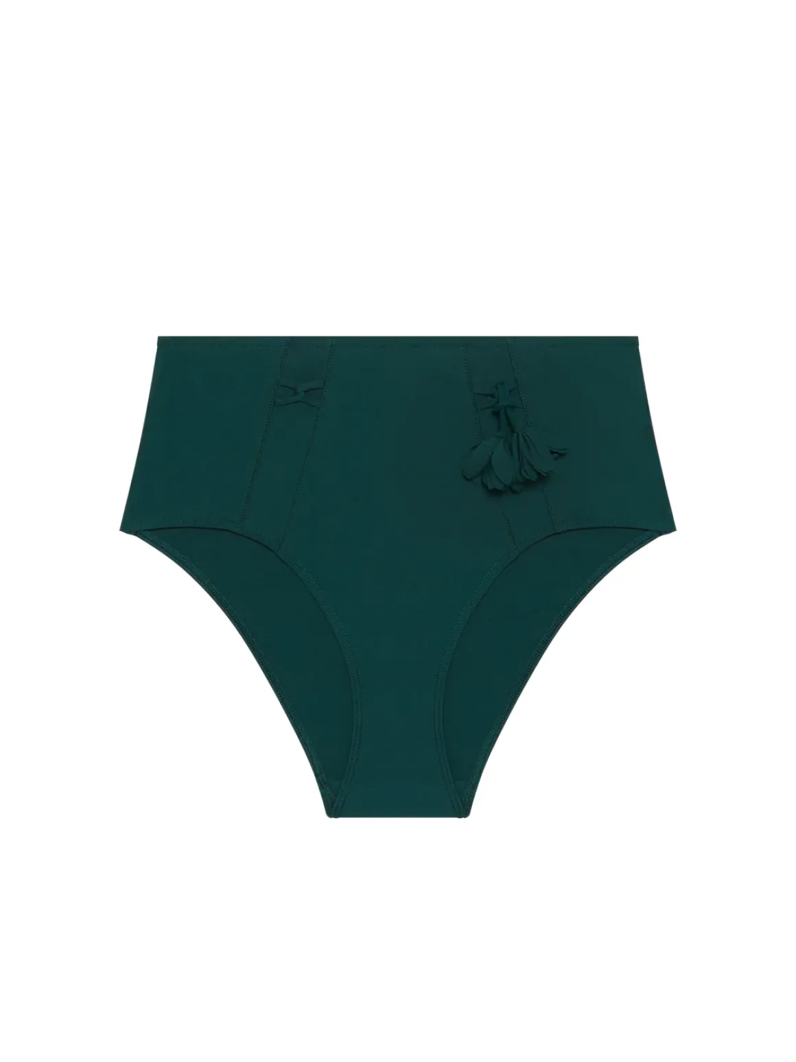 Culotte de bain taille haute - Vert Tropical