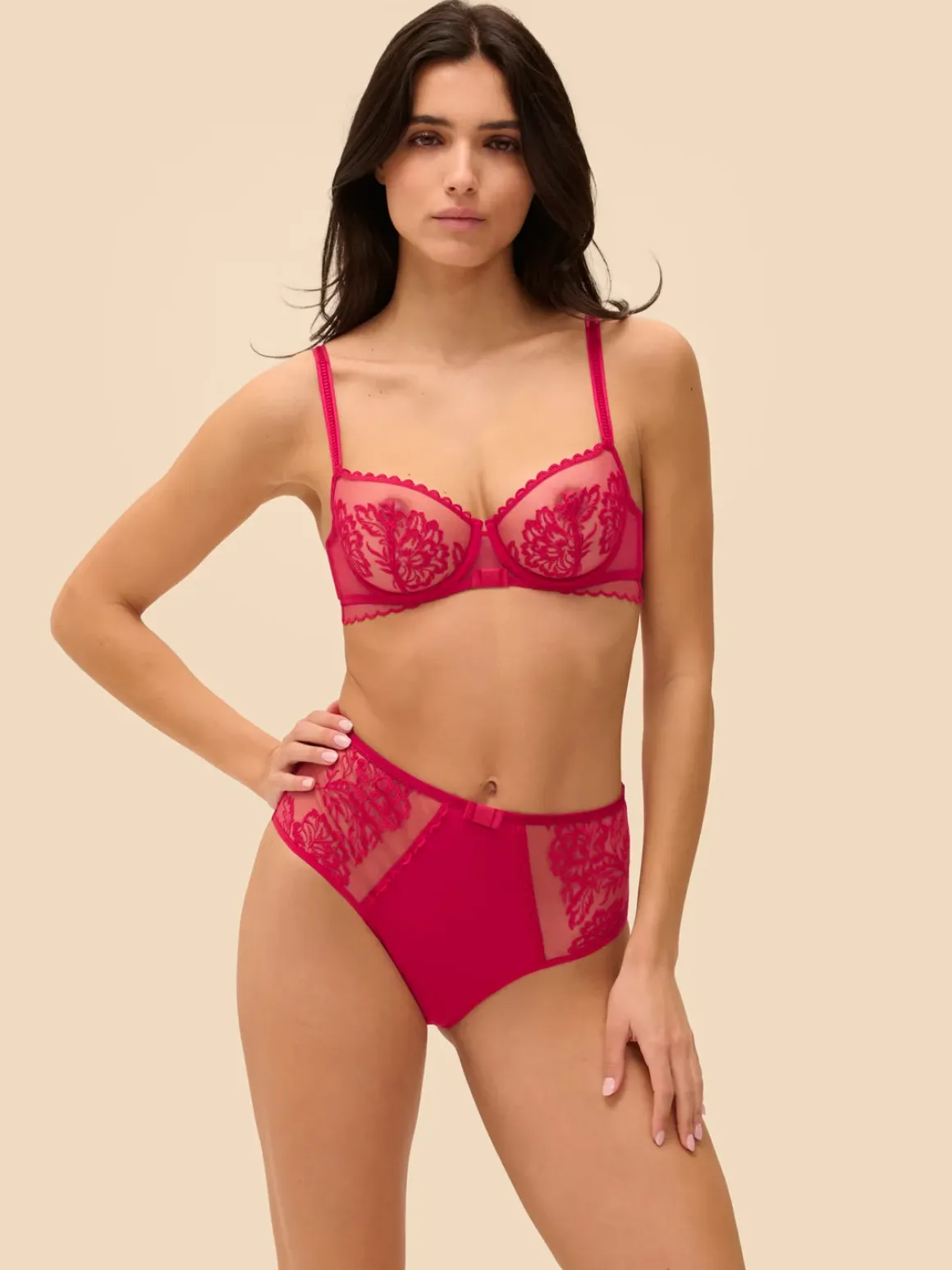 Culotte taille haute - Cranberry
