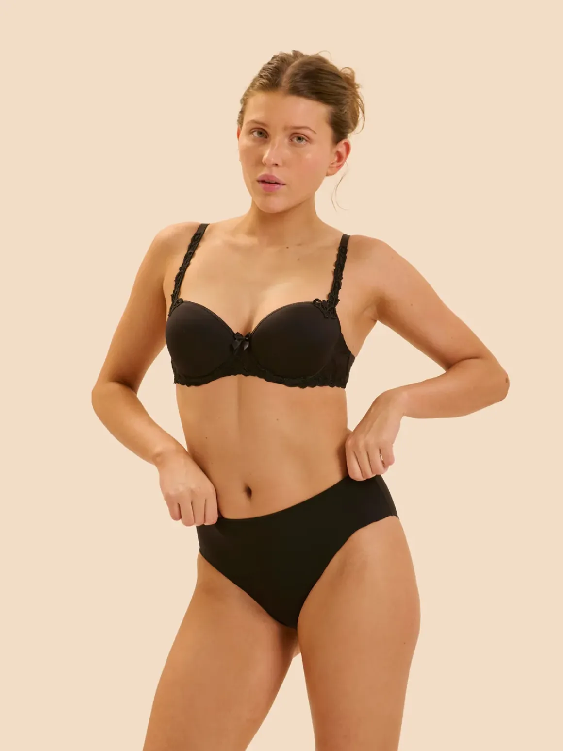 Culotte taille haute - Noir