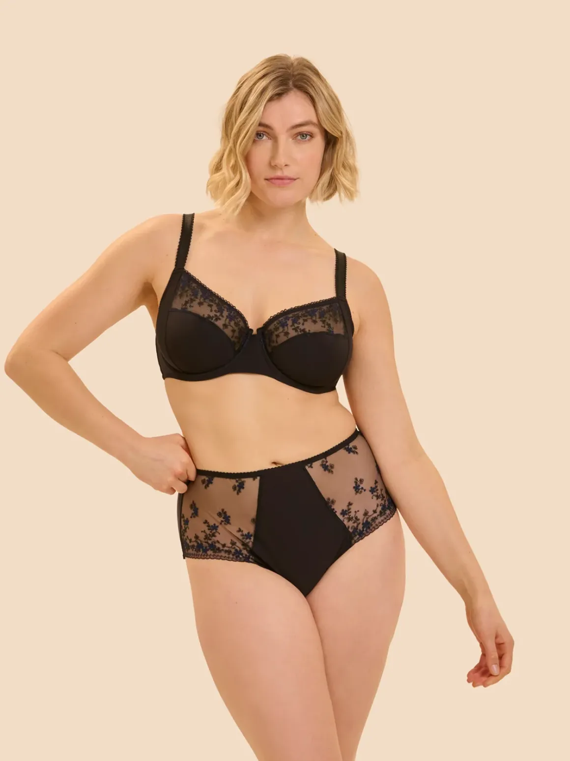 Culotte taille haute - Noir