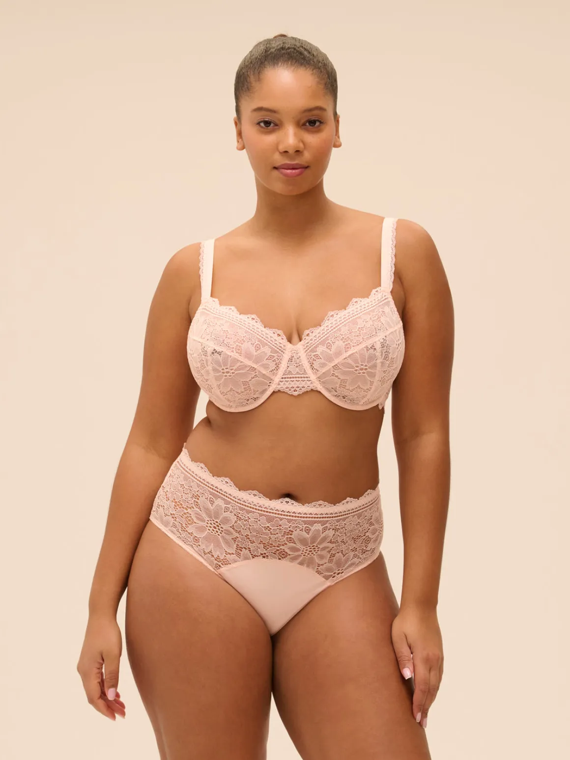 Culotte taille haute - Poudre Pétale