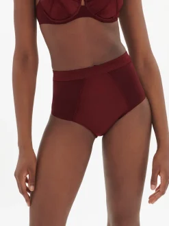 Culotte taille haute - Rouge Obscur