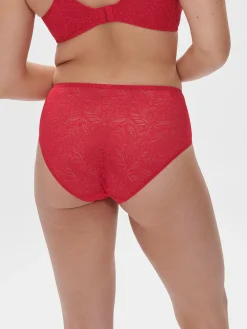 Culotte taille haute - Rubis/rose
