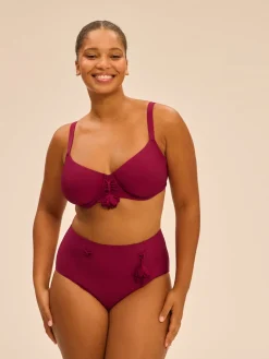 Haut de maillot de bain avec armatures - Cassis