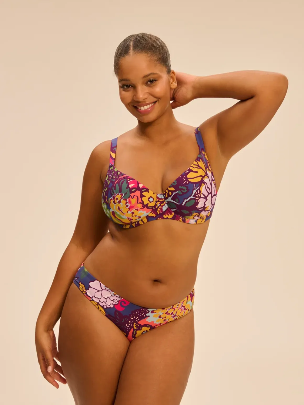 Haut de maillot de bain avec armatures - Imprimé Bloom