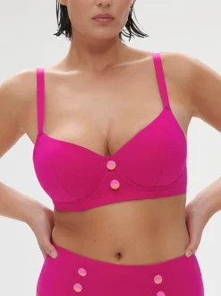 Haut de maillot de bain avec armatures - Rose Hibiscus