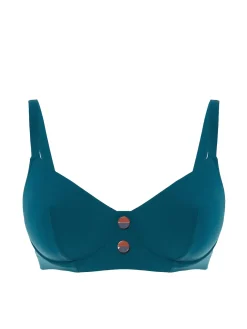 Haut de maillot de bain avec armatures - Bleu mystère