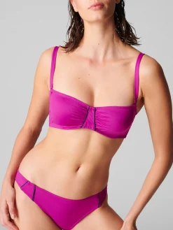 Haut de maillot de bain bandeau mousse avec armatures - Bougainvillier