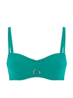 Haut de maillot de bain bandeau mousse avec armatures - Vert Waterfall
