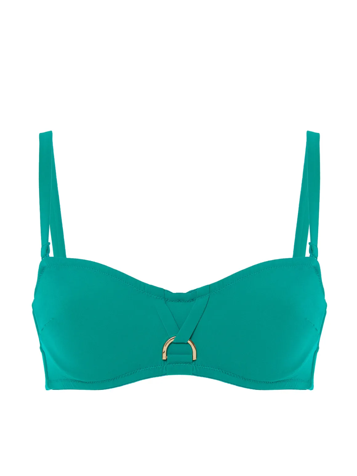 Haut de maillot de bain bandeau mousse avec armatures - Vert Waterfall
