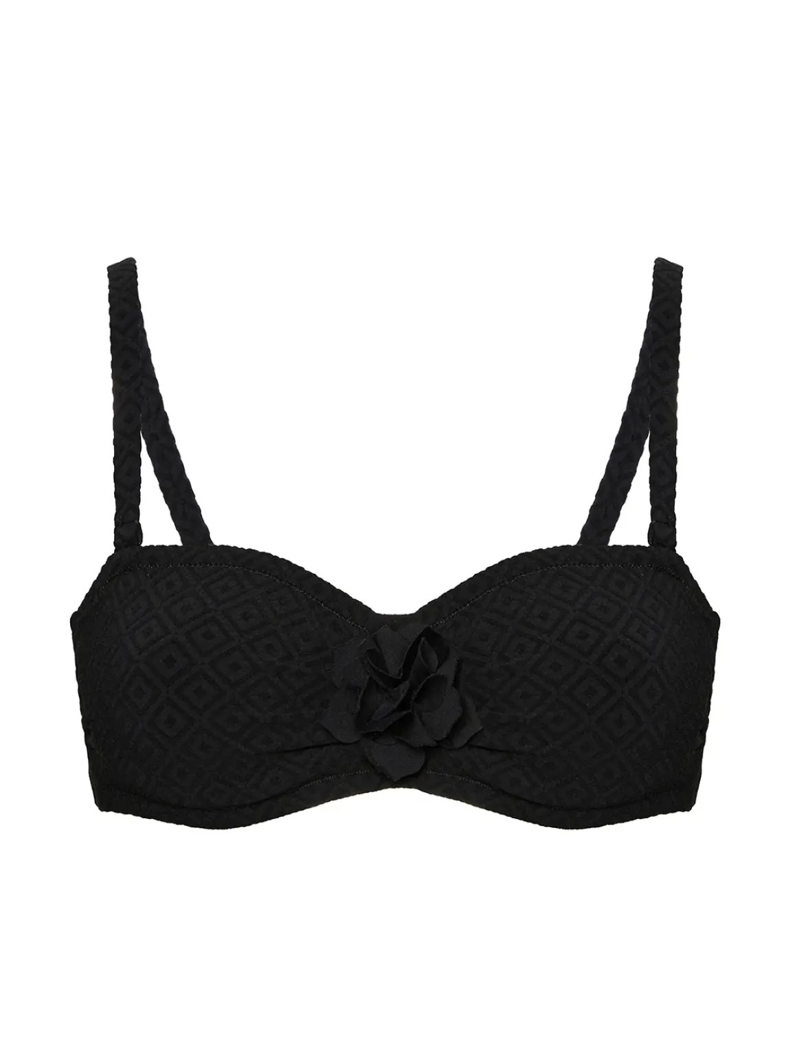 Haut de maillot de bain bandeau mousse avec armatures - Noir
