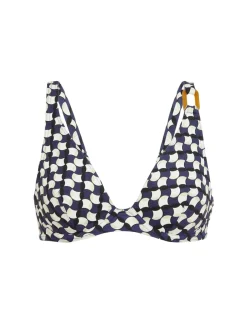 Haut de maillot de bain triangle avec armatures - Imprimé sailling