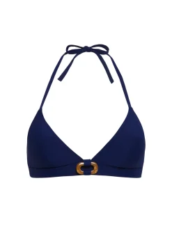 Haut de maillot de bain triangle sans armature - Marine