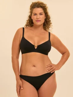 Haut de maillot de bain triangle avec armatures cachées - Noir