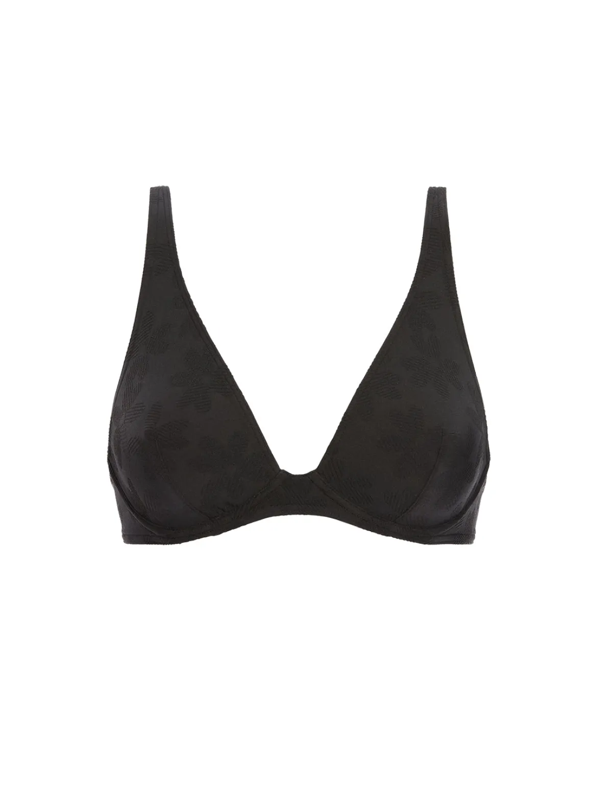 Haut de maillot de bain triangle avec armatures - Noir