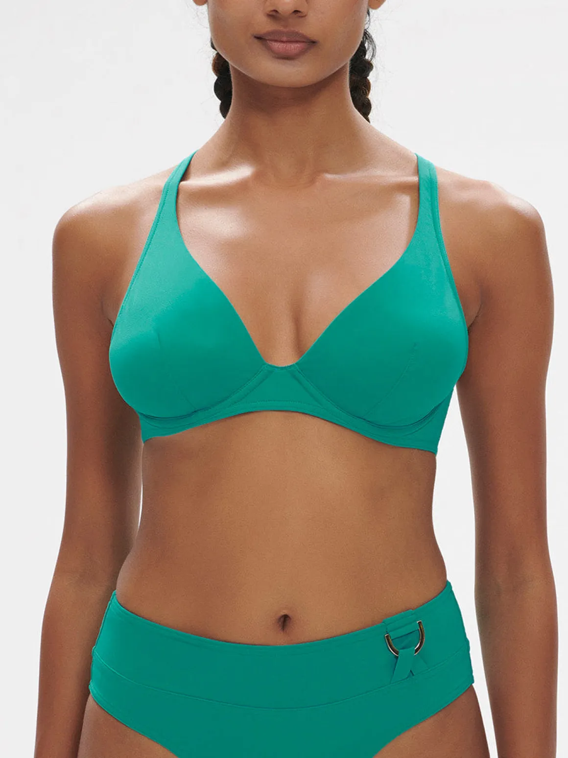 Haut de maillot de bain triangle avec armatures - Vert Waterfall