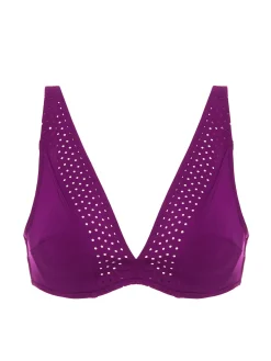 Haut de maillot de bain triangle avec armatures - Mûre