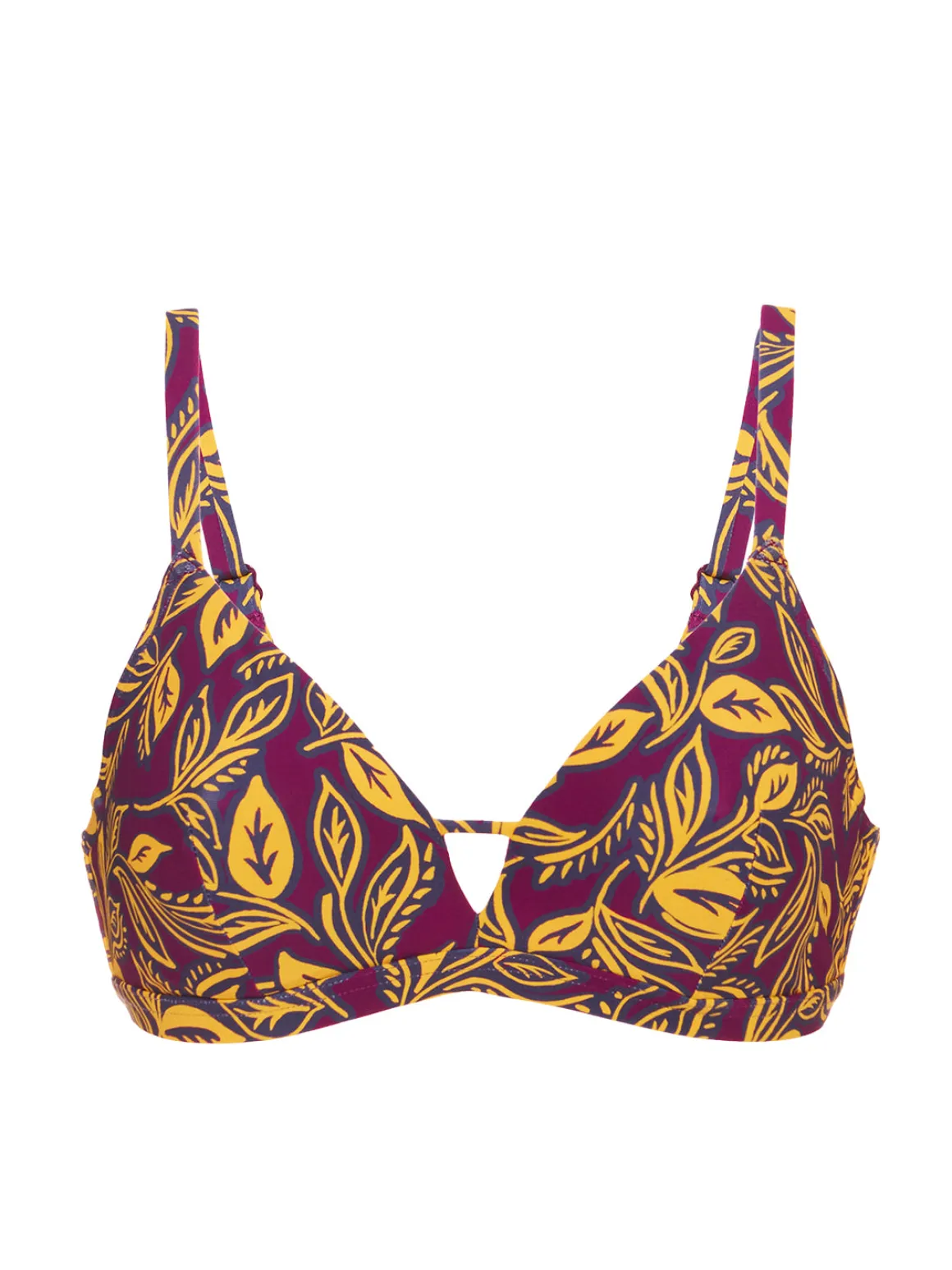 Haut de maillot de bain triangle avec armatures cachées - Imprimé Violet Agadir