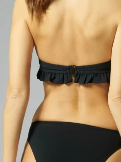Haut de maillot de bain triangle sans armature - Noir