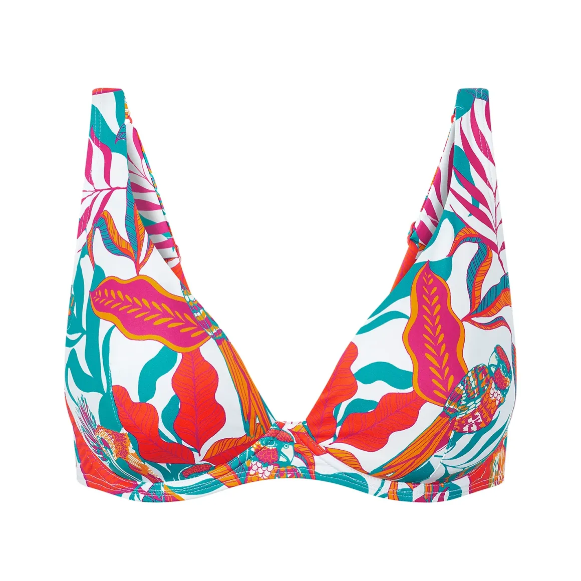 Haut de maillot de bain triangle avec armatures - Blanc summer