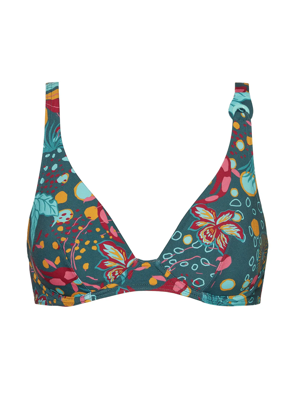 Haut de maillot de bain triangle avec armatures - Vert Lagune