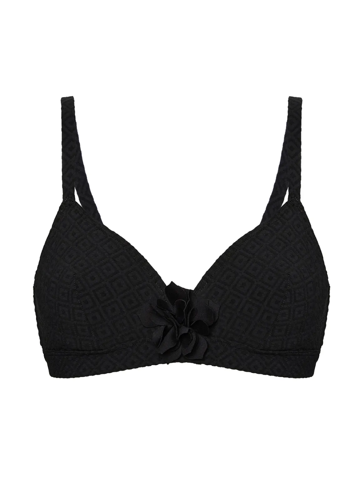 Haut de maillot de bain triangle avec armatures cachées - Noir