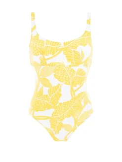 Maillot de bain 1 pièce de bain avec armatures - Imprimé Pluméria