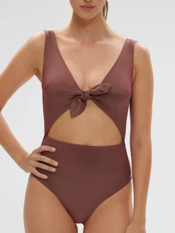 Maillot de bain 1 pièce sans armature - Lurex Dark Purple
