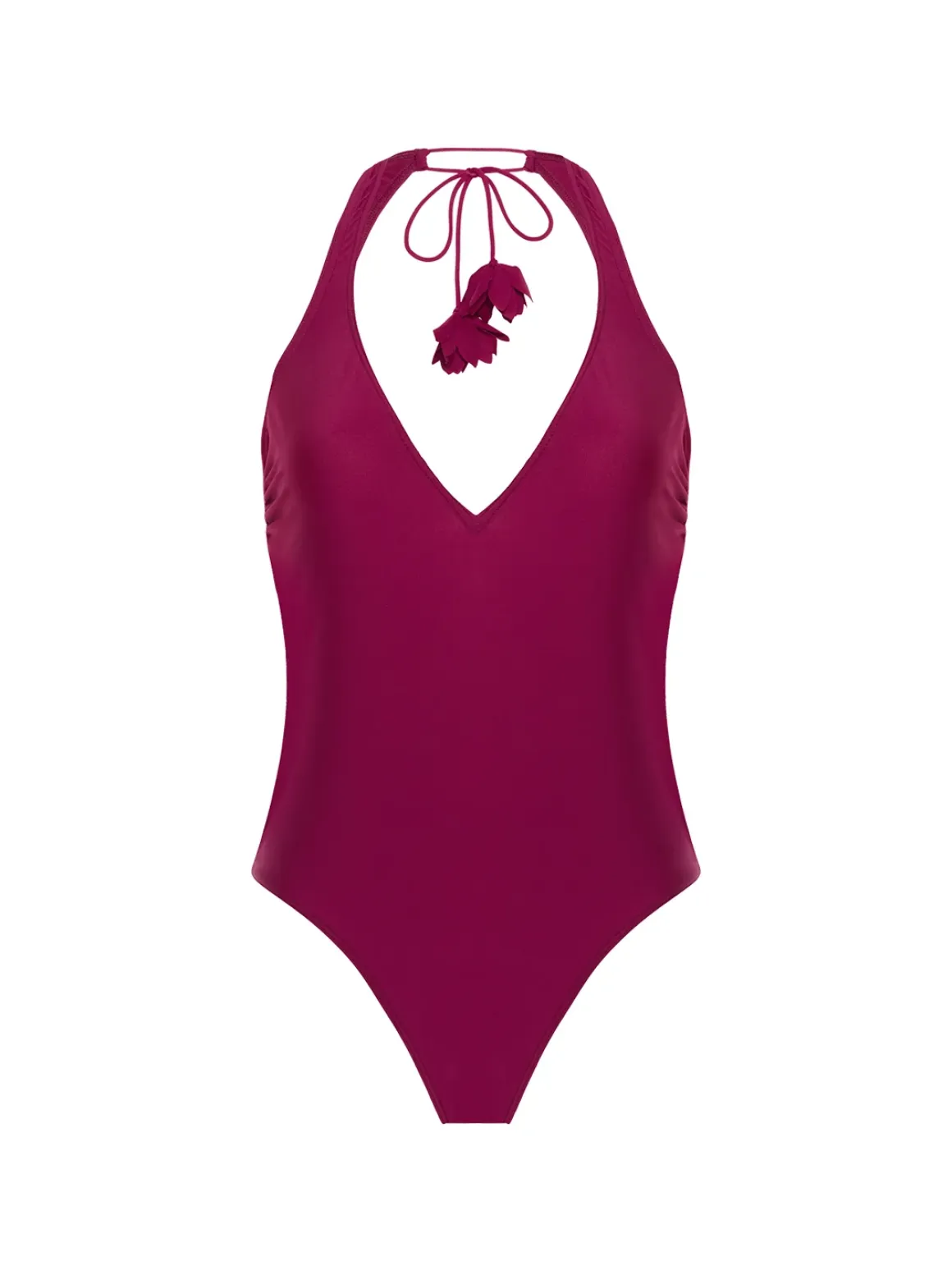 Maillot de bain 1 pièce sans armature - Cassis