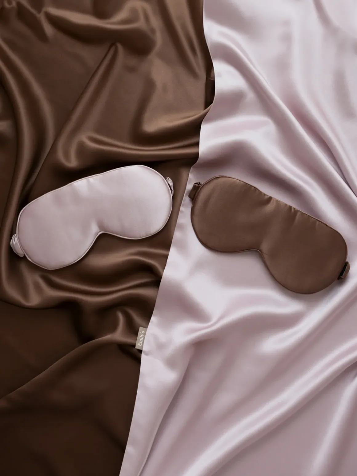 Masque de sommeil pure soie de mûrier - Macchiato
