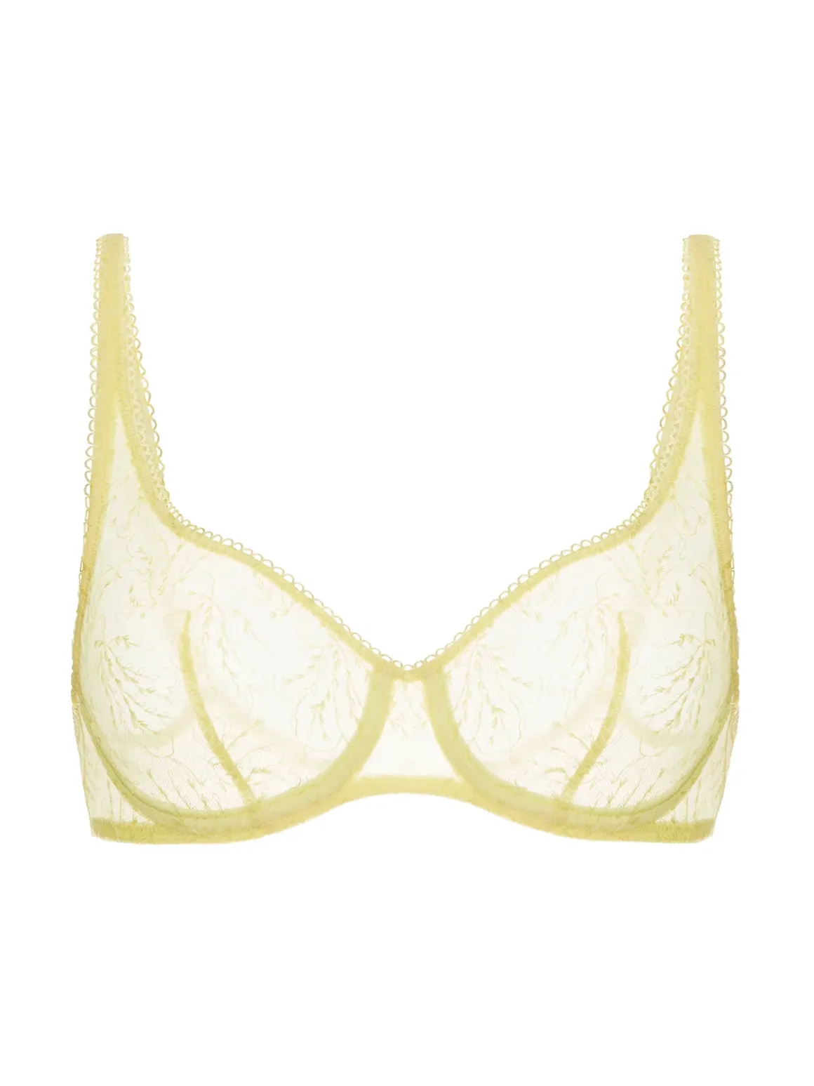 Soutien-gorge armatures décolleté galbé - Jaune Yuzu