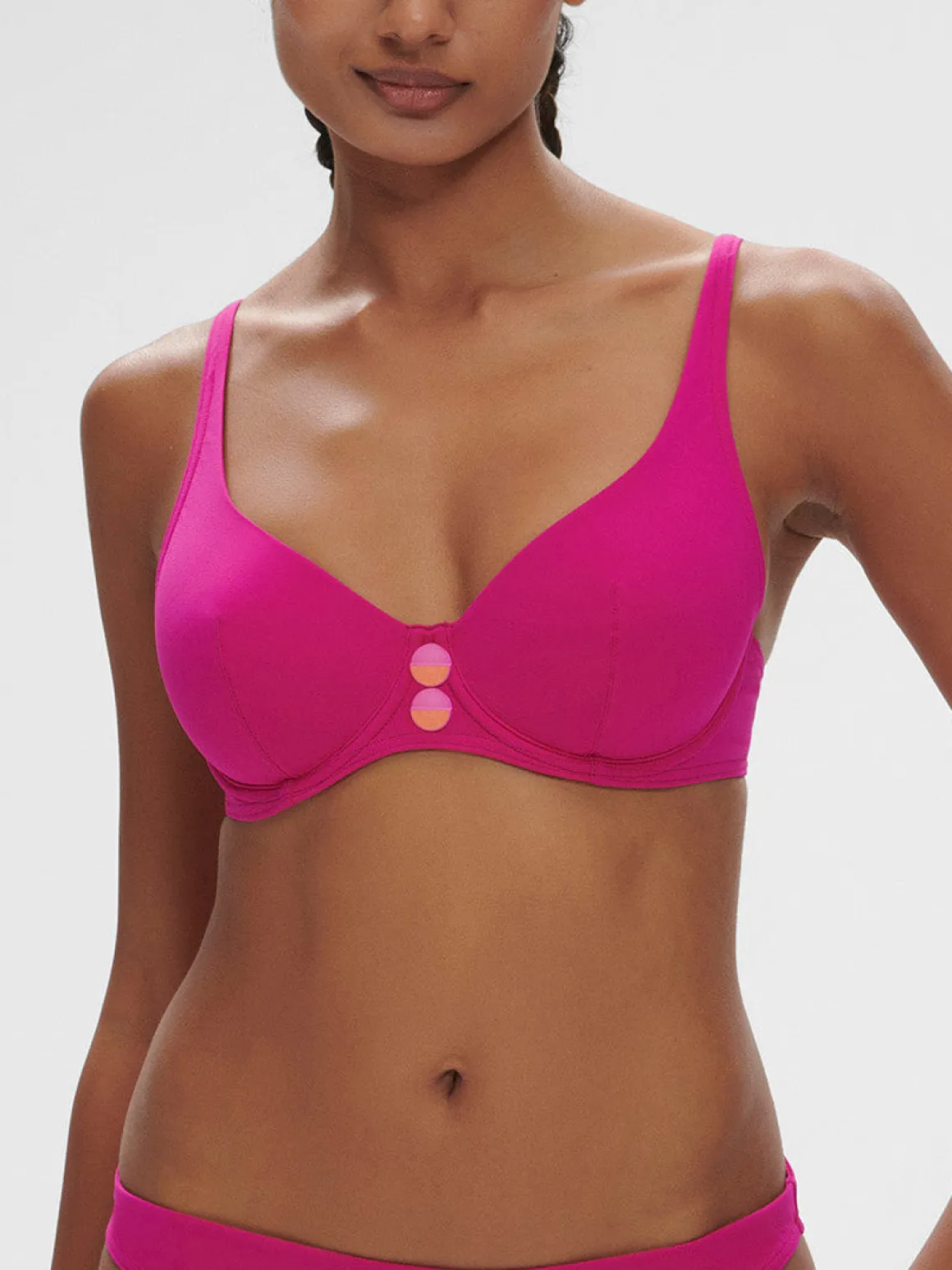 Soutien-gorge Armatures Décolleté Galbé - Rose Hibiscus