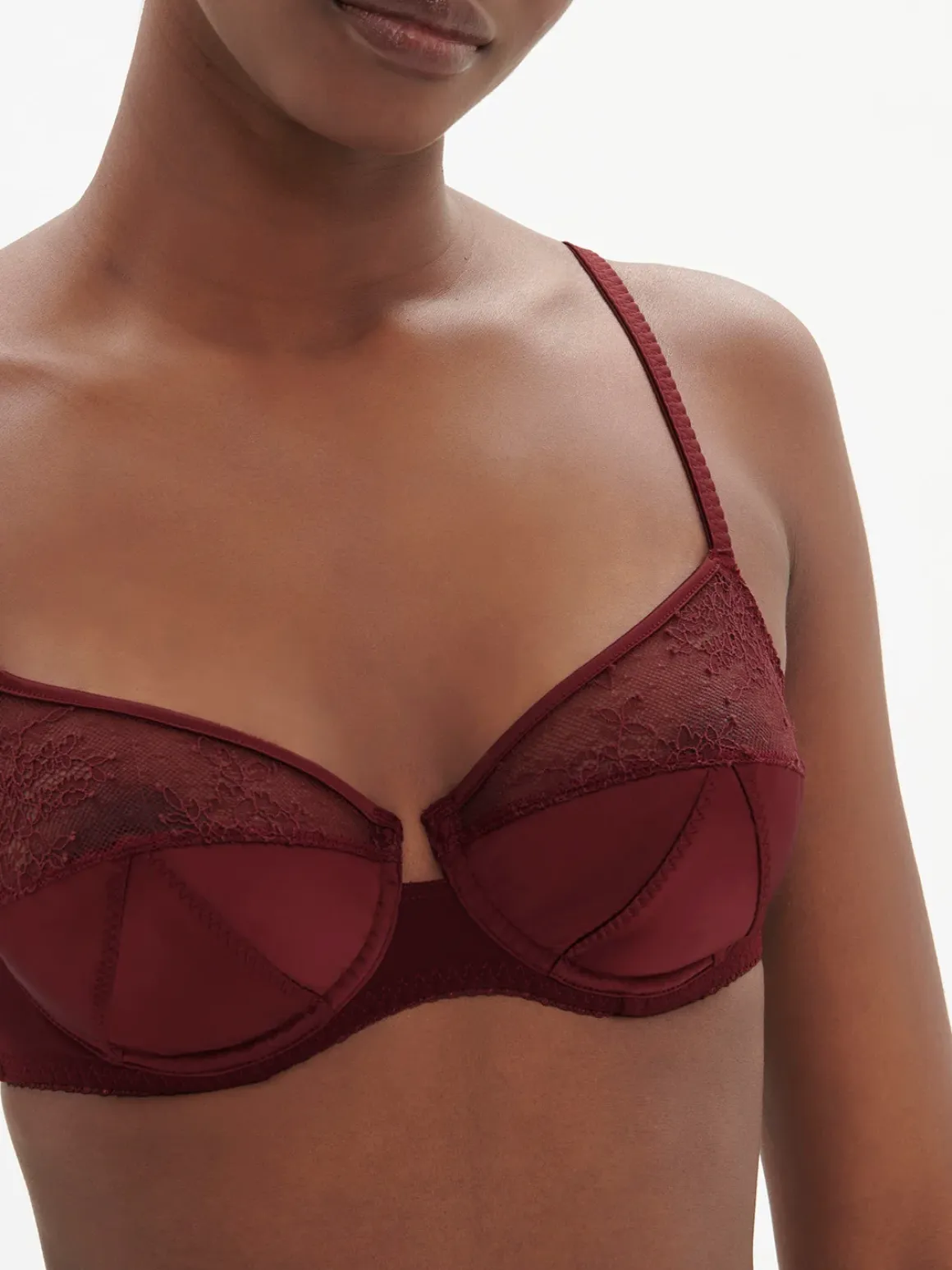 Soutien-gorge armatures - Rouge Obscur