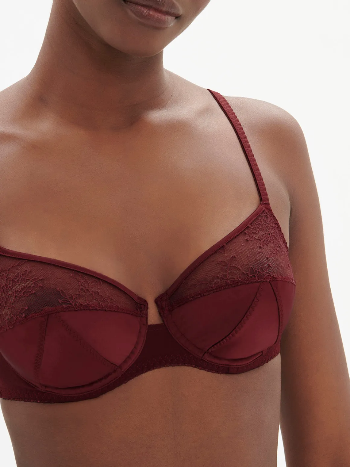 Soutien-gorge armatures - Rouge Obscur